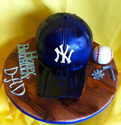 NY Yankees Hat cake  - Cake by Heidi