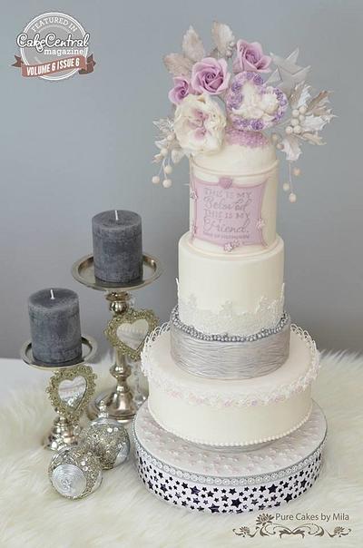 “My Beloved - My Friend, A Purple Christmas Wedding’’  - Cake by Mila - Pure Cakes by Mila