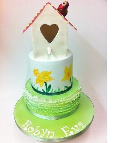 Birdhouse Christening Cake - Cake by Lisapeps
