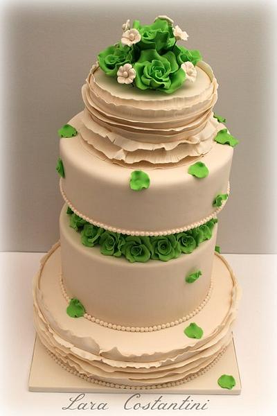 ....Ruffles Wedding Cake... - Cake by Lara Costantini