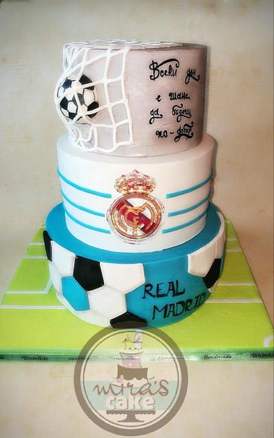 Soccer team birthday cake - Cake by Mira's cake