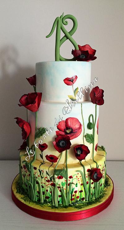 Poppies cake - Cake by graziastellina