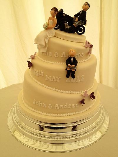 Wonky Wedding Cake - Cake by Kirstycakes