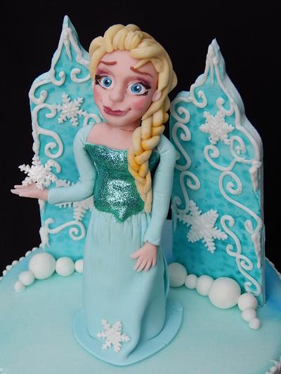First Elsa First use of Lace. - Cake by Elizabeth Miles Cake Design
