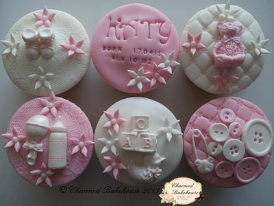 New baby cupcakes - baby girl - Cake by Charmed Bakehouse