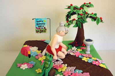 60th Garden Cake - Cake by Prima Cakes and Cookies - Jennifer