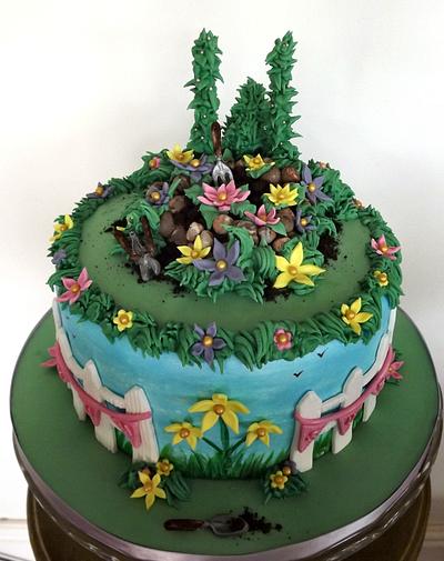 Cute Little Gardening Theme Cake made for a lovely lady :) x - Cake by Storyteller Cakes