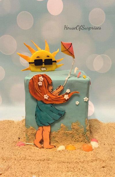 Summer breeze with kite flying  - Cake by Shikha