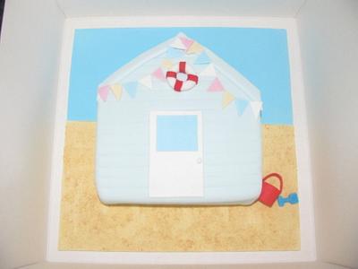 Beach hut cake - Cake by HeatherBlossomCakes