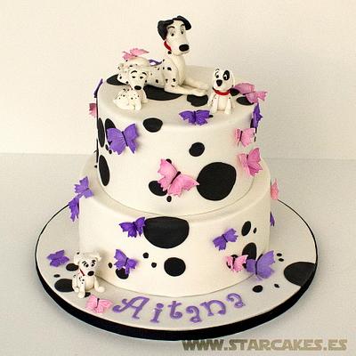 Dalmations and Butterflies - Cake by Star Cakes