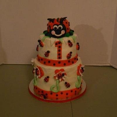 Ladybug Love - Cake by Cakes by Kate