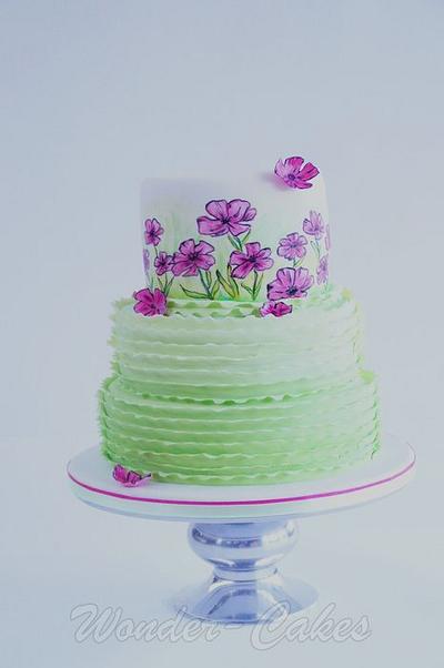 Painted Weddingcake - Cake by Alice van den Ham - van Dijk