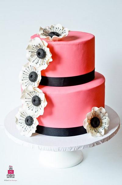 Pink Anemone Cake - Cake by Esther Williams