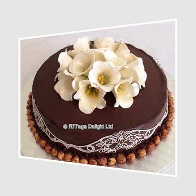 Henna Lace Chocolate Cake - Cake by R77aga Delight Ltd