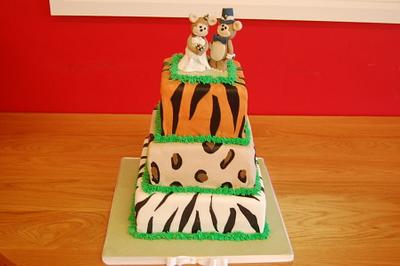 Animal Print Wedding Cake - Cake by Ruth's Cake House