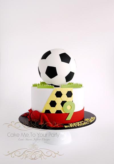 Soccerball Cake - Cake by Leah Jeffery- Cake Me To Your Party