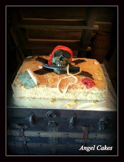 Pirate themed Groom's Cake - Cake by Angel Rushing