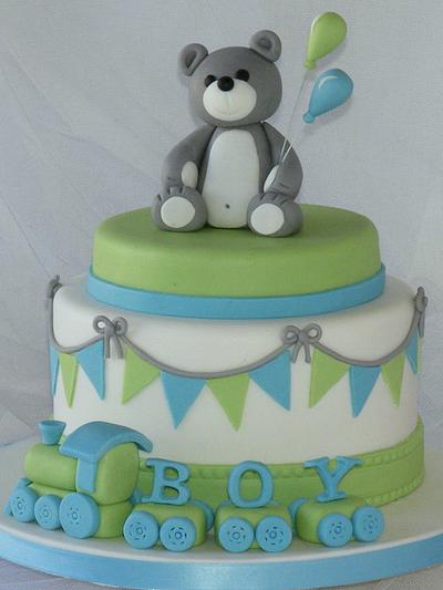 Baby Boy Cake - Cake by CakeHeaven by Marlene