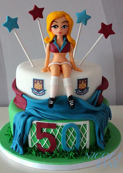 West Ham  - Cake by nicola thompson