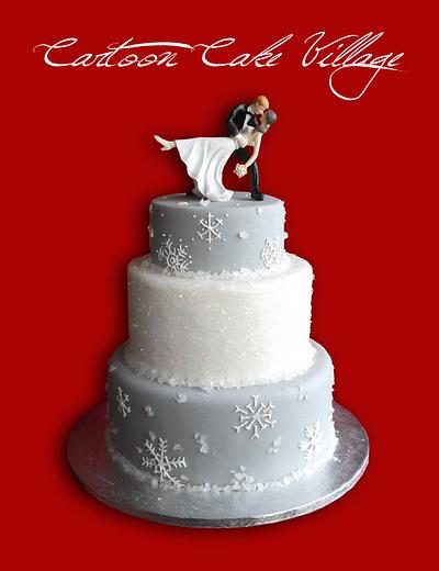 Wedding on ice - Cake by Eliana Cardone - Cartoon Cake Village