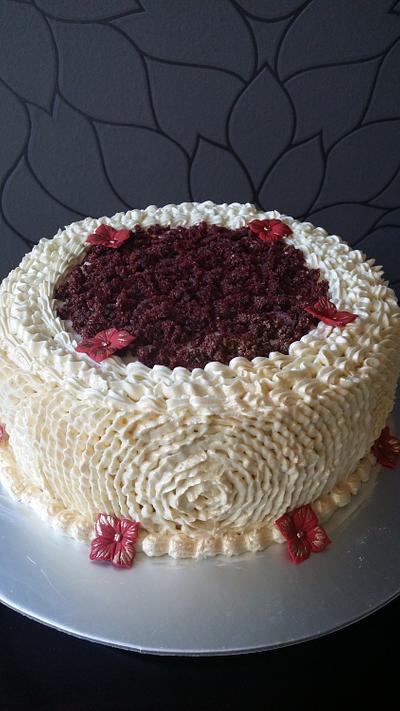 Red Velvet with Ruffles  - Cake by CAKE RAGA