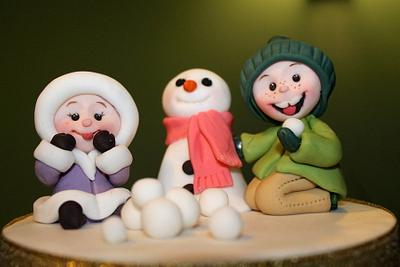 children playing in snow- part 2 - Cake by Zoe's Fancy Cakes