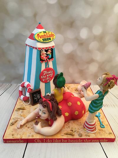 Saucy seaside postcard - Cake by Elaine - Ginger Cat Cakery 