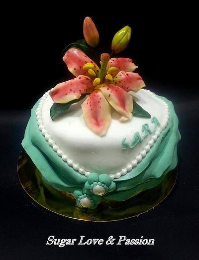 Pink Lilium ruffles - Cake by Mary Ciaramella (Sugar Love & Passion)