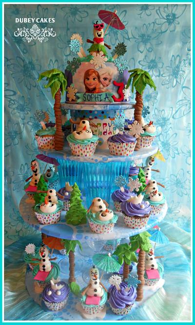 Frozen cupcake tower - Cake by Bethann Dubey