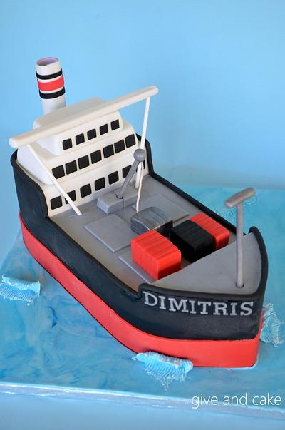 Cargo/tanker ship - Cake by giveandcake