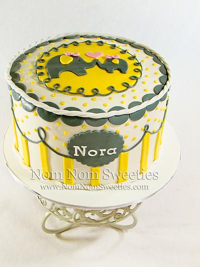 Elephant Shower Cake - Cake by Nom Nom Sweeties