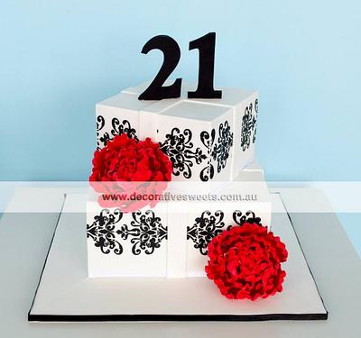 Red Peony - Cake by Decorative Sweets