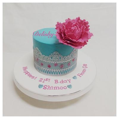 Pink peony cake  - Cake by Zahraa