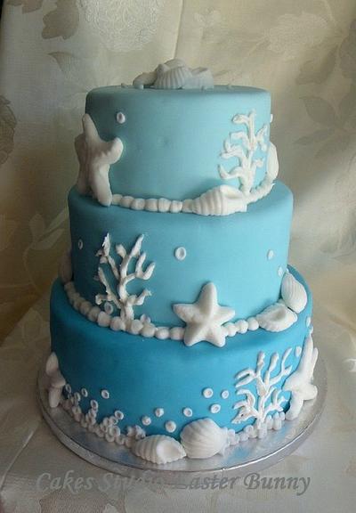 Under water wedding cake. - Cake by Irina Vakhromkina