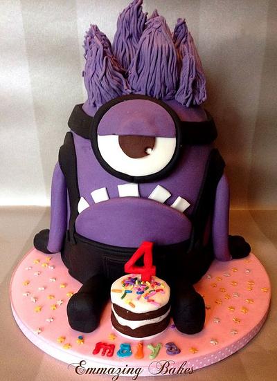 Purple minion / Evil minion - Cake by Emmazing Bakes
