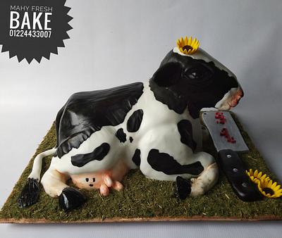 3d cow cake - Cake by Mahy hegazy