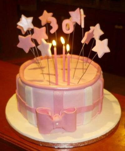 Stars cake for 30th birthday - Cake by Dora Avramioti