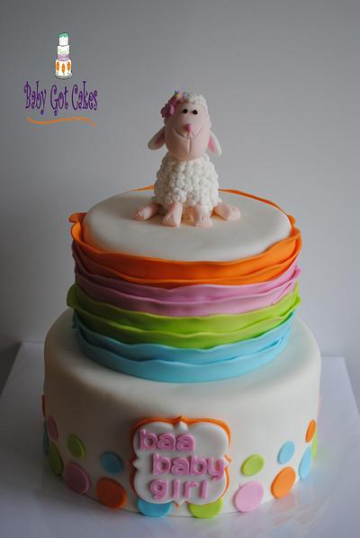 Baa...Baby Girl Shower Cake - Cake by Baby Got Cakes