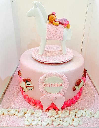 Derby baby's 1st birthday  - Cake by Tiers of joy 