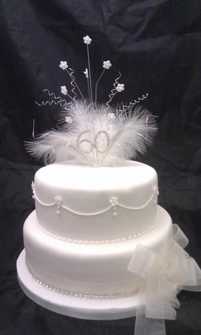 Silver Wedding Anniversary cake - Cake by Janne Regan