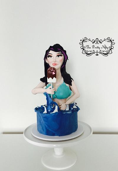 SweetSummerCollab - Girl and Ice Cream - Cake by Edelcita Griffin (The Pretty Nifty)