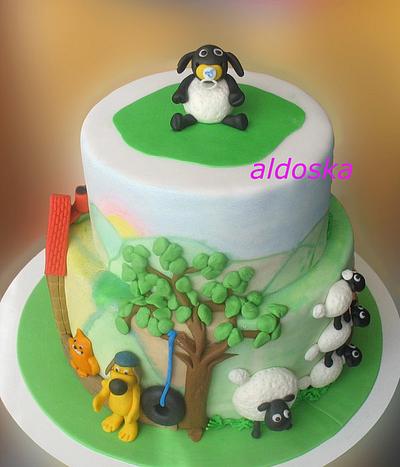 Shaun the Sheep theme - Cake by Alena