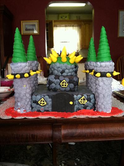 Bowser castle - Cake by Angma4