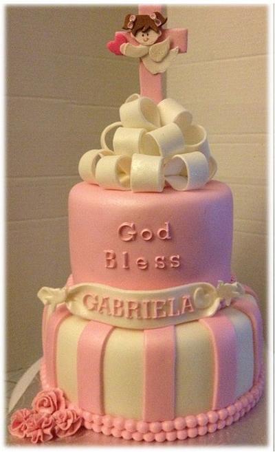 Gabriela's Baptism Cake - Cake by DeliciousCreations
