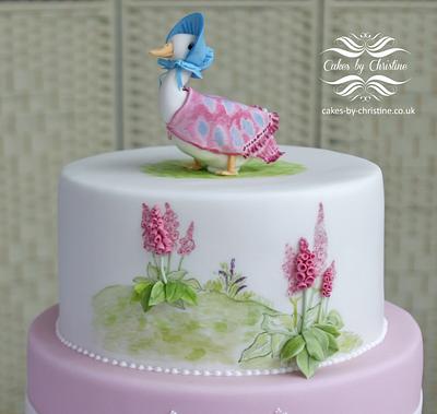 Jemima Puddleduck Christening cake - Cake by Cakes by Christine
