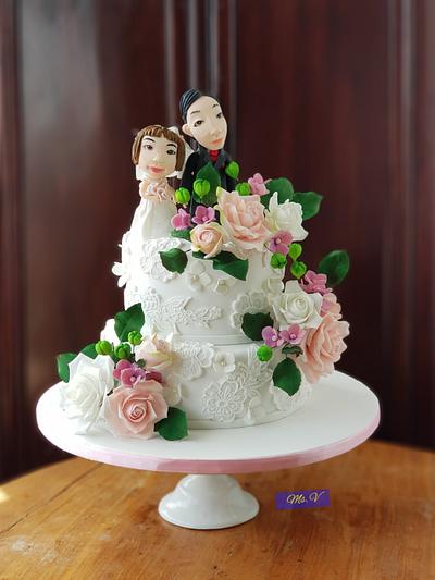 Wedding cake  - Cake by Ms. V