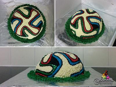 Big Buttercream Brazuca (football) - Cake by Simmz