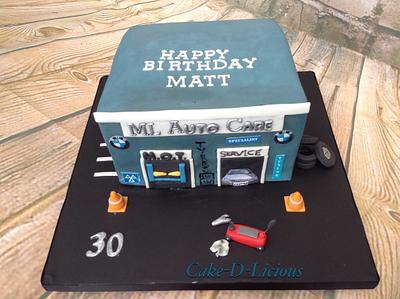 30th Birthday Car Mechanics Cake - Cake by Sweet Lakes Cakes