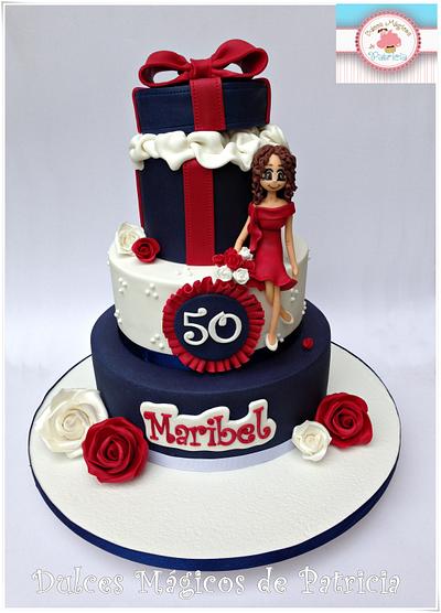 Maribel 50th birthday! - Cake by Dulces Mágicos de Patricia