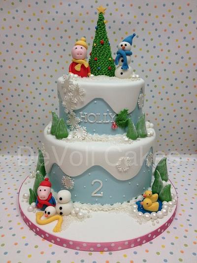 Peppa Pig Winter Wonderland - Cake by DeVoliCakes